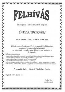 2014_04_23_24_cigánd_óvódai_beíratás