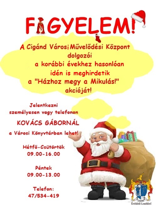 Házhoz megy a Mikulás!