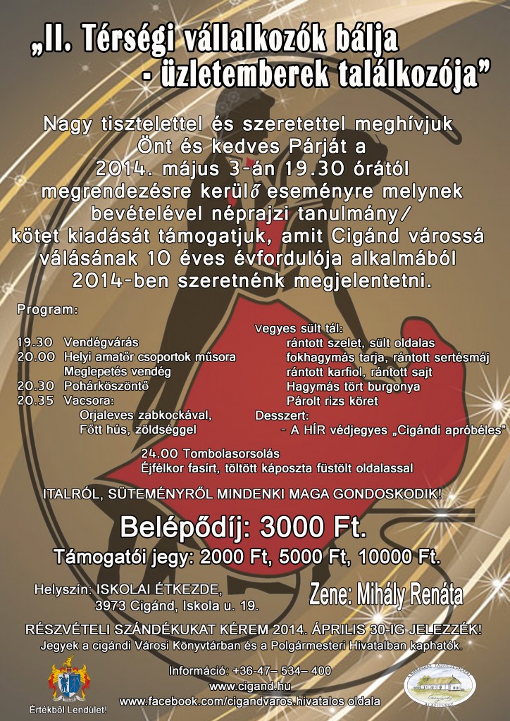 II. Térségi vállalkozók bálja- üzletemberek találkozója