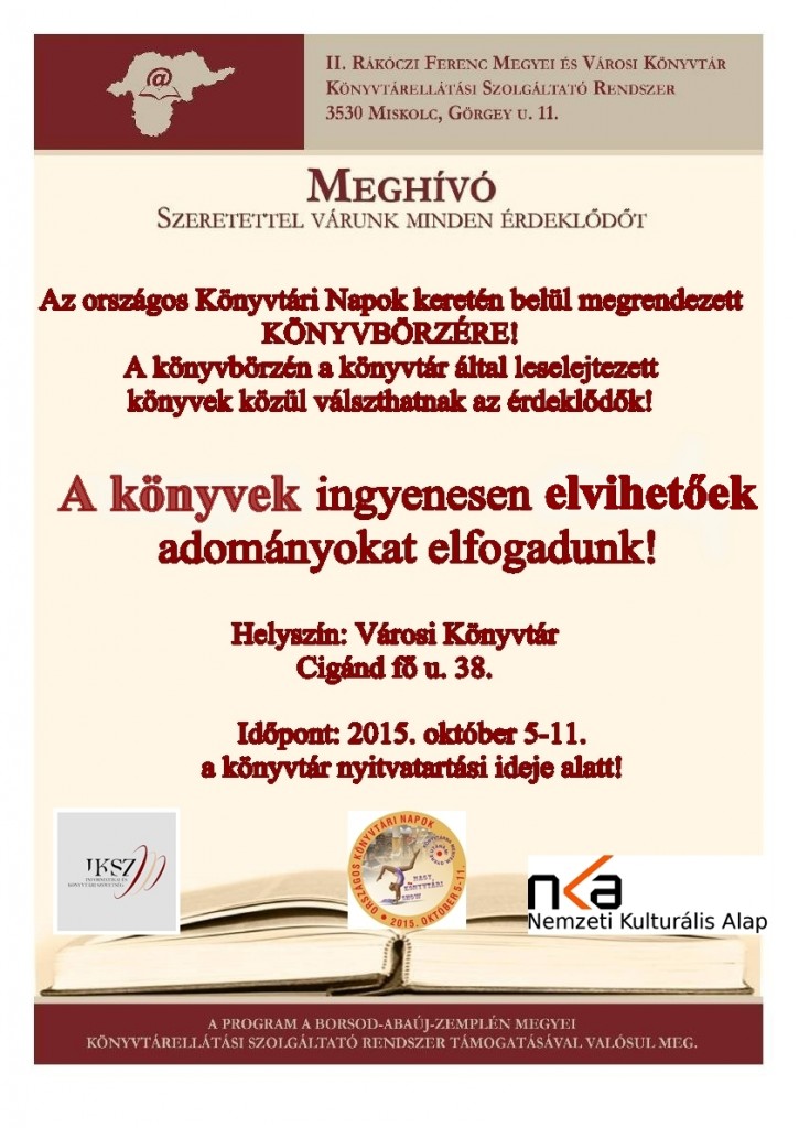 Könyvbörze a Városi Könyvárban
