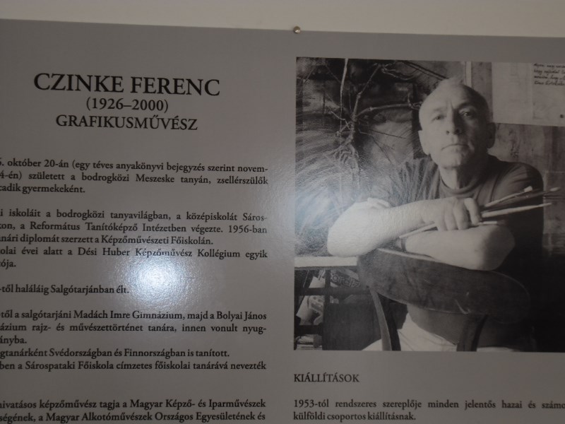 Czinke Ferenc emlékkiállítás a Pácini Faluházban