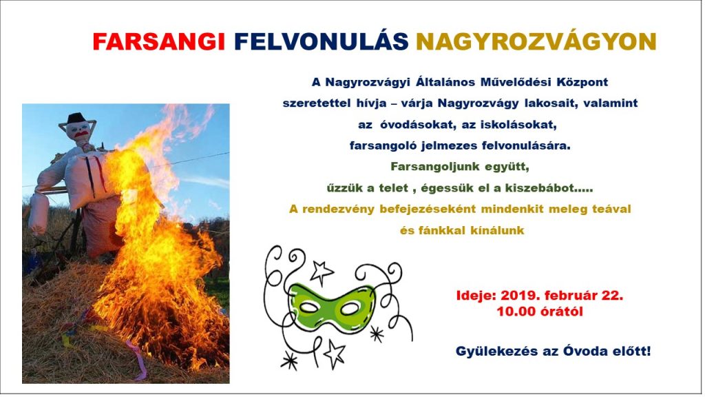 Farsangi felvonulás Nagyrozvágyon