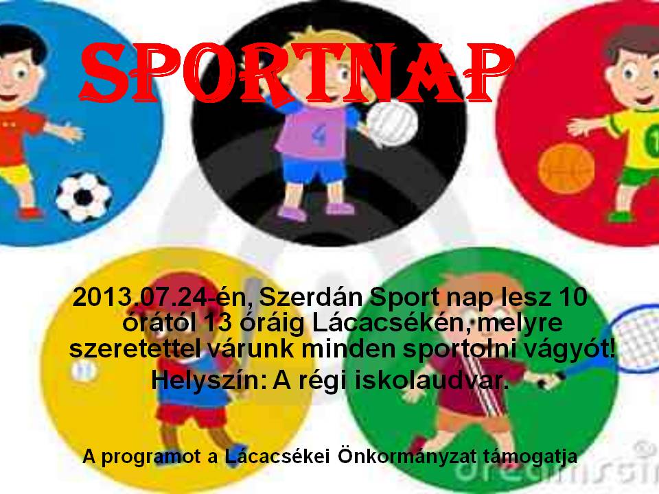 Sportnap Lácecsékén