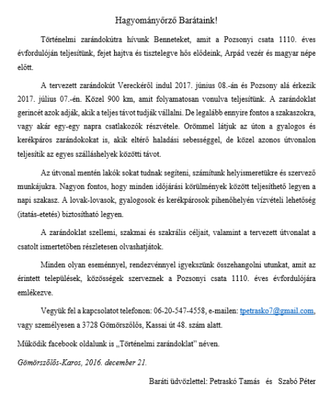 Hagyományörző barátaink