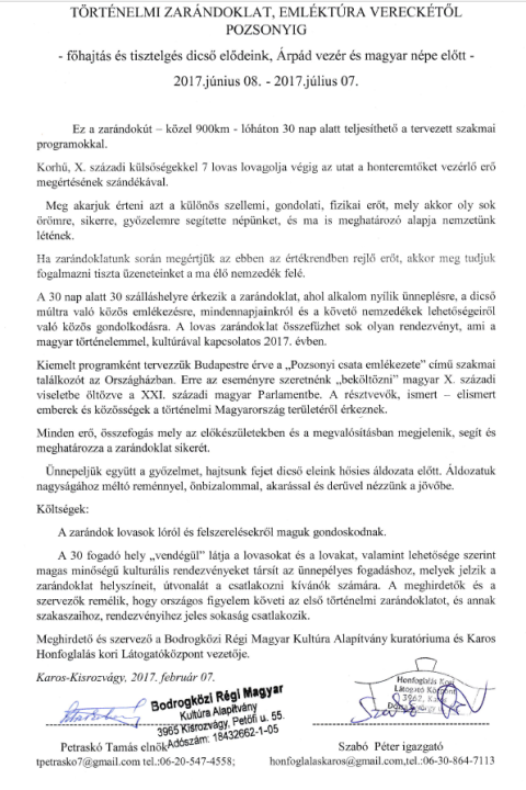 Zarándoklat Verckétő Pozsonyig